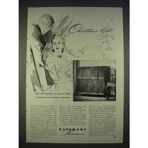 1940 Capehart Panamuse Georgian Phonograph Radio Ad
