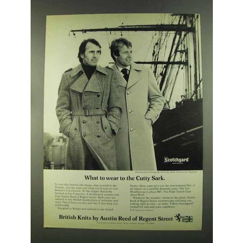1972 Austin Reed British Knits Ad - Wear to Cutty Sark