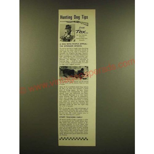 1966 Purina Dog Chow Ad - Tex Fawcett - A dog with people appeal