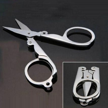 Mini Key-Ring Pocket 2" Travel Sewing Folding Scissors Crafts Needlework Hobby