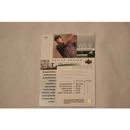 Retief Goosen 2002 Upper Deck SILVER NO. 35