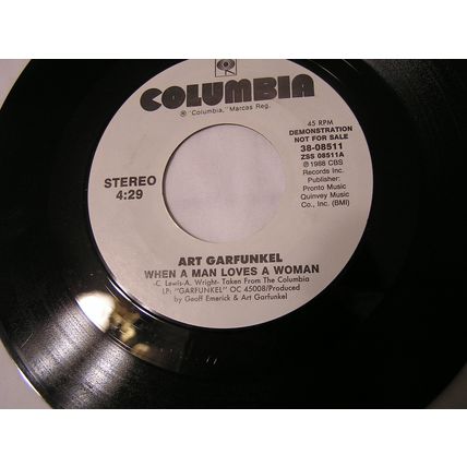 Art Garfunkel Promo 45-WHEN A MAN LOVES A WOMAN STEREO