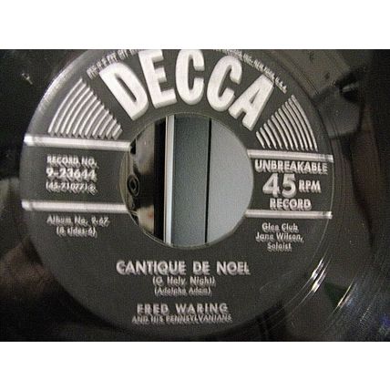 Fred Waring-Adeste Fideles / Cantique De Noel-1950-45rpm-VG