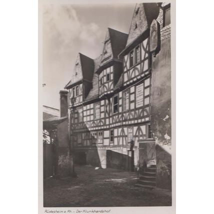Rudesheim am Rhein Klunkhardshof Vintage Real Photo German Postcard