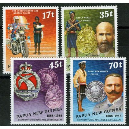 ZAYIX - Papua New Guinea 691-694 MNH Police Force Motorcycle 072922S79M