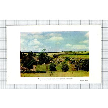 Wootton South Oxfordshire Cottage / Ford Cotswolds - 1930s Book Print