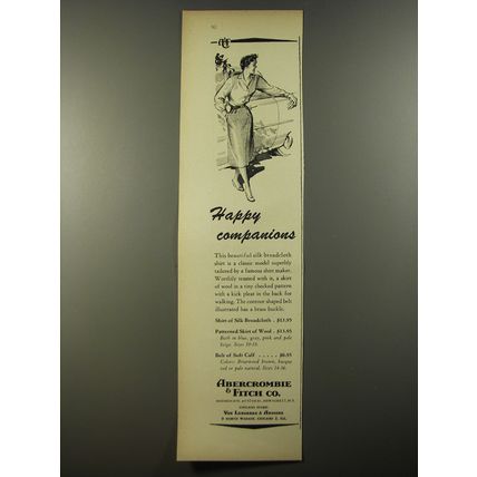 1954 Abercrombie & Fitch Fashion Ad - Happy companions