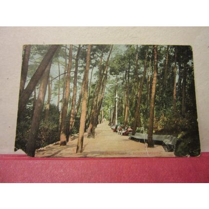 INVALID WALK, WESTOVER GARDENS, BOURNEMOUTH, DORSET antique postcard 1910 pm =