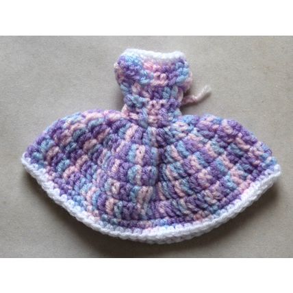 Hand Crocheted Barbie Doll Dress With a Tie Waist- Made in Australia