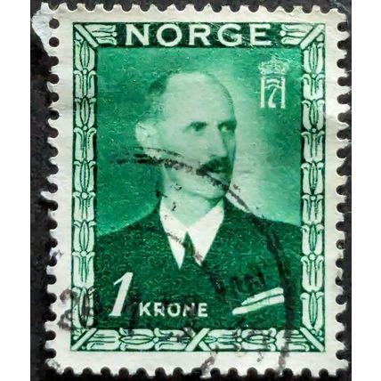 STAMP NORWAY SG380 1946 King Haakon VII Used