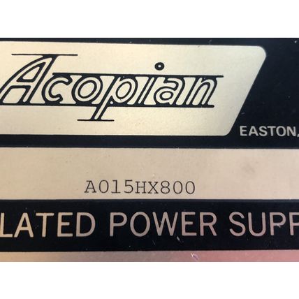 ACOPIAN A015HX800 REGULATED POWER SUPPLY AO15HX800,DK