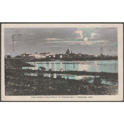 Hollinger Gold Mine by Moonlight, Timmins, Ontario, 1929 - Stevens Catering PC