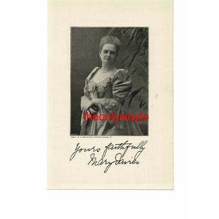 Mary Davies, Welsh Opera Singer, Book Illustration (Print), 1895