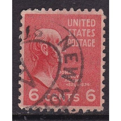 United States Postmark New York Parcel Cancel John Quincy Adams 6c VGC