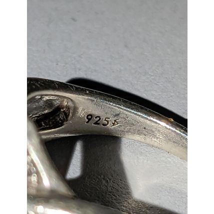 Womens 6.5 Silver 925 Ring 5.02g Grams Bow Tie Style Wedding Engagement