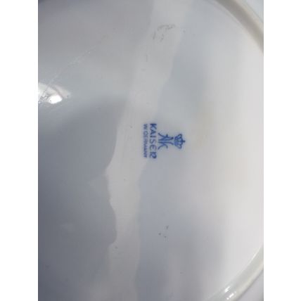 1 Dinner Plate Romantica White Kaiser Ribbed Scalloped West Germany 70’s 9.5"