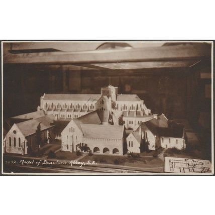 Model of Beaulieu Abbey, Hampshire, 1930 - Sweetman RP Postcard
