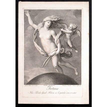 FORTUNA 1781 Francesco Pievillano - Guido Reni ANTIQUE ETCHING