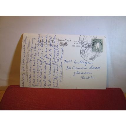 GOING TO MARKET IN IRELAND. used vintage postcard by Valentine 1954? pm =