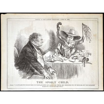 SPOILT CHILD 1856 Gun Whip Drum PUNCH CARTOON PAGE