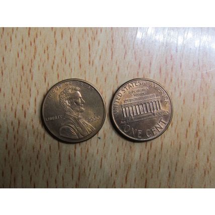 2000 USA 1 Cent Lincoln Memorial Coin