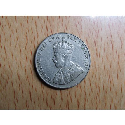 1928 King George v 5 Cents Canada Coin