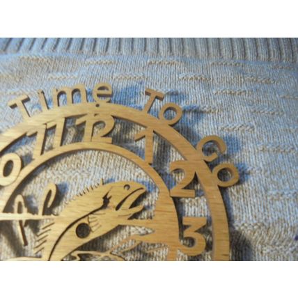 "IT'S TIME TO GO FISHING" Woodcut! $17.00 Shipped!! For the Fishing or Outdoors