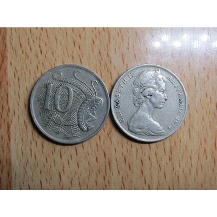 Australia 1974 10 Cents Coin