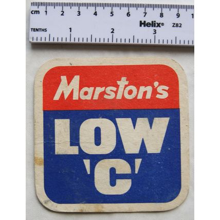Vintage Beer Mat - Marstons Low C - Lite Pale Ale