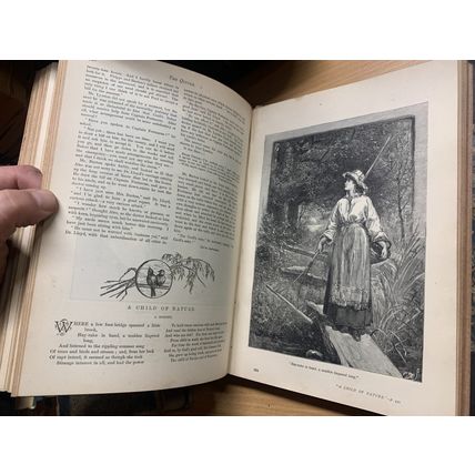 RARE* 1884 "THE QUIVER MAGAZINE" VOL 19 BOUND ISSUES 1.5kg ANTIQUE BOOK (P8)