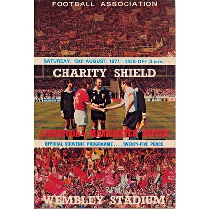 LIVERPOOL v MANCHESTER UNITED CHARITY SHIELD FINAL 1977