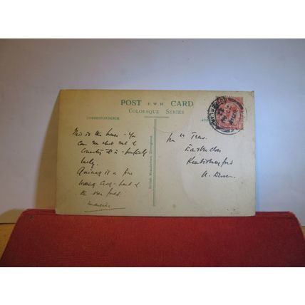 ASSYNT LODGE & WEST SIDE OF QUINAG, SUTHERLAND, SCOTLAND used postcard 1912 pm =