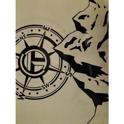 2 x Talbot Express T Logo Decal, Sticker over a Mountain, Large 21in x 10in