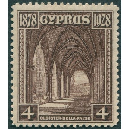 Cyprus 1928 4pi deep brown SG127 unused