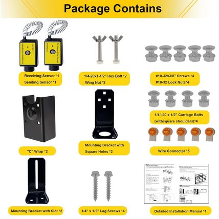For Liftmaster CPS-U Commercial Photo Eyes, CPS-U Safety Sensors Compatible with
