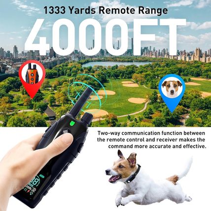 Dog Shock Collar - 4000FT Dog Training Collar with Remote Waterproof E Collar wi