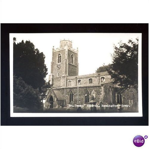 Huntingdonshire HEMINGFORD GREY Church Postcard by Landscape View