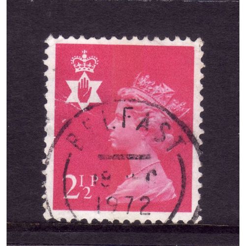 GREAT BRITAIN NORTHERN IRELAND 1971 SG NI 12 2 1/2p BRIGHT MAGENA FINE USED#