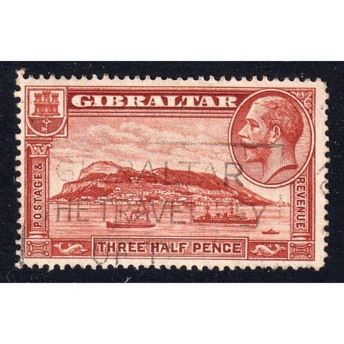 1931 GIBRALTAR Sg111 1 1/2d RED BROWN FINE USED (BToL)