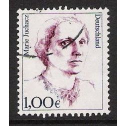 SG 3192: €1 deep reddish purple & steel blue Definitive Stamp: Marie Juchacz.