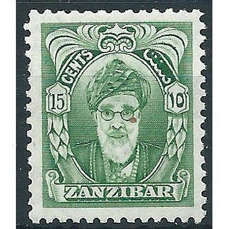 Zanzibar 1952 SG341 15c Green Mounted Mint ....