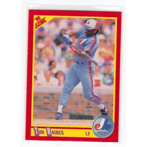 1990 Score Tim Rock Raines baseball card #409 – Expos