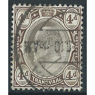 Transvaal 1902 SG249 4d Black & Brown Fine Used....