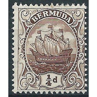 Bermuda 1912 SG41 1/4d Brown Mounted Mint.. .