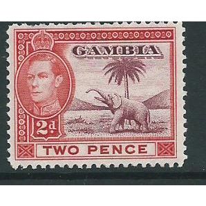 Gambia stamps george VI sg153a sg 153a hm