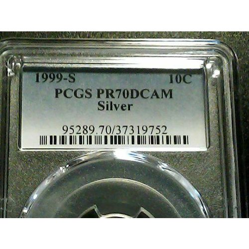 1999-S Silver Dime PCGS PR70DCam