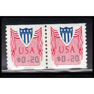 CVP33 20c Shield Very Fine MNH Pair PA5036