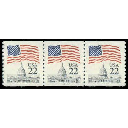 2115 22c U.S. Flag Very Fine MNH PNC 2/3 R0647