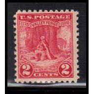 645 2c Valley Forge Just Clears MNH O0960
