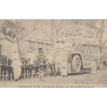 Carnaval D'Aix Indian Carnival Float French Postcard